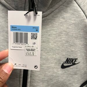 Nike Light Gray Zip-Up Hoodie